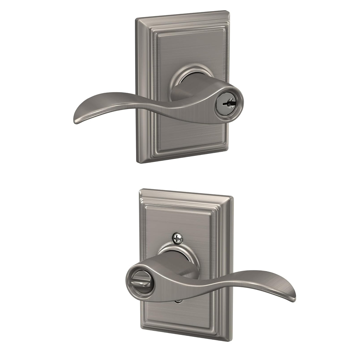 Schlage Cerradura Mecánica para Puerta, Línea Tradicional - Entrada con llave - Addison - marrón