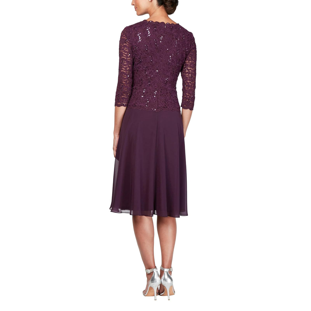 Alex Evenings Vestido de Encaje con Lentejuelas para Mujer (pequeño y Regular)