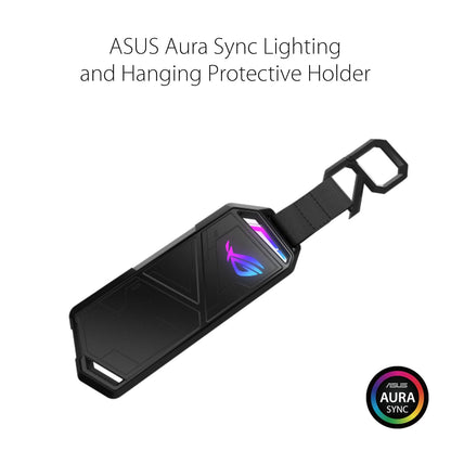 ASUS ROG Strix Arion External M.2 NVMe PCIe SSD Enclosure Featuring up to 10 Gbps Transfer speeds with USB 3.2 Gen 2 Type-C and USB Type-A Cables (ESD-S1C)