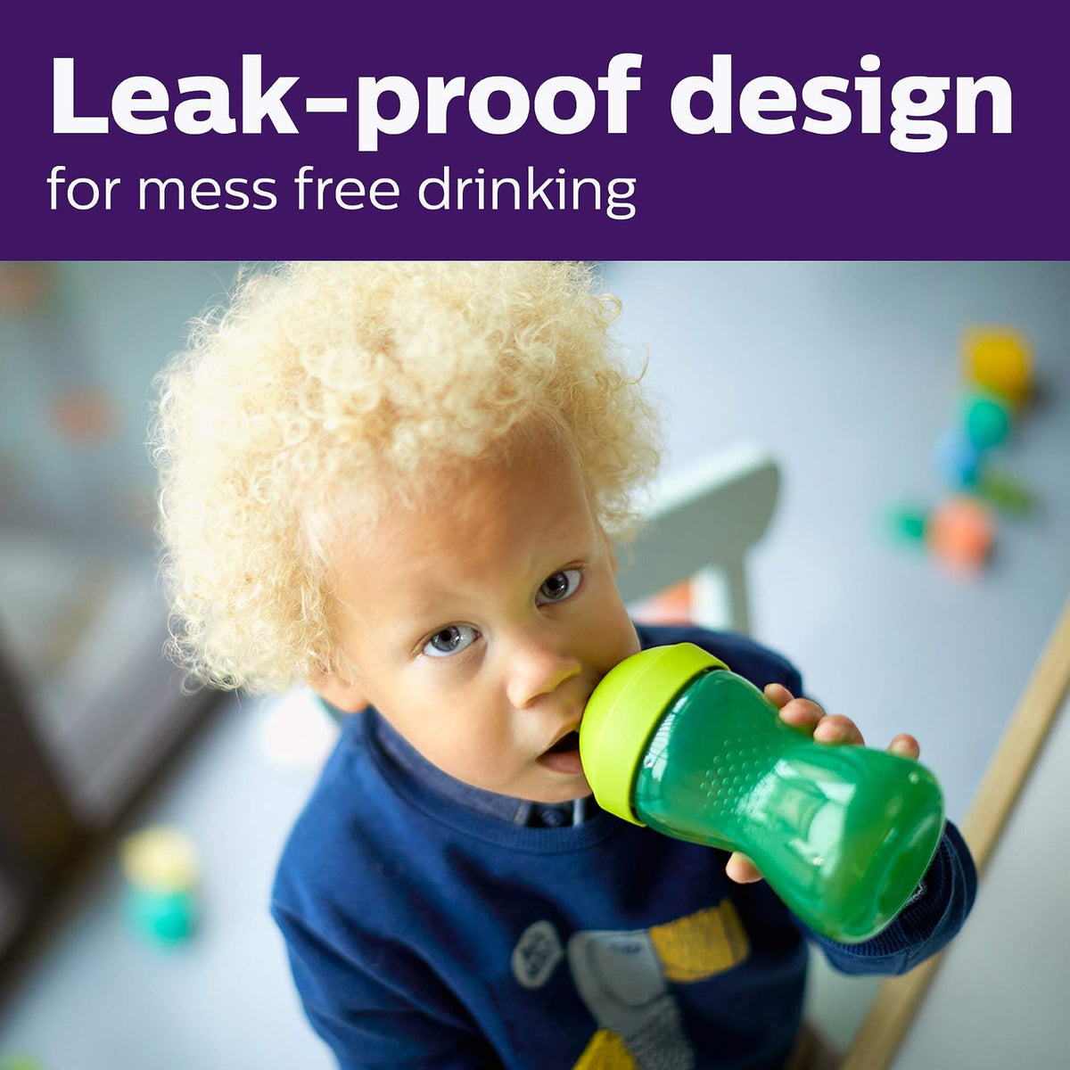 Philips Avent My Grippy SCF801/21 - Vaso para boquilla (285 ml, 2 unidades), color azul y verde