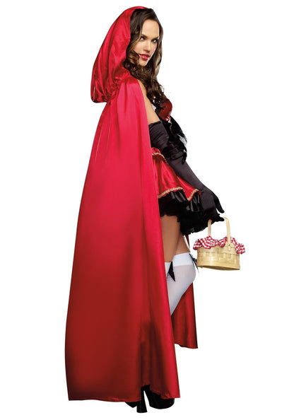 Dreamgirl Adult Sexy Little Red Riding Hood Costume for Women, Fashion Little Red Riding Hood Halloween Costume