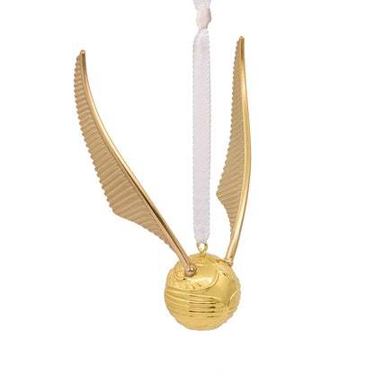 Hallmark Adorno Navideño Harry Potter, Reliquias de la Muerte - dorado Snitch Metal