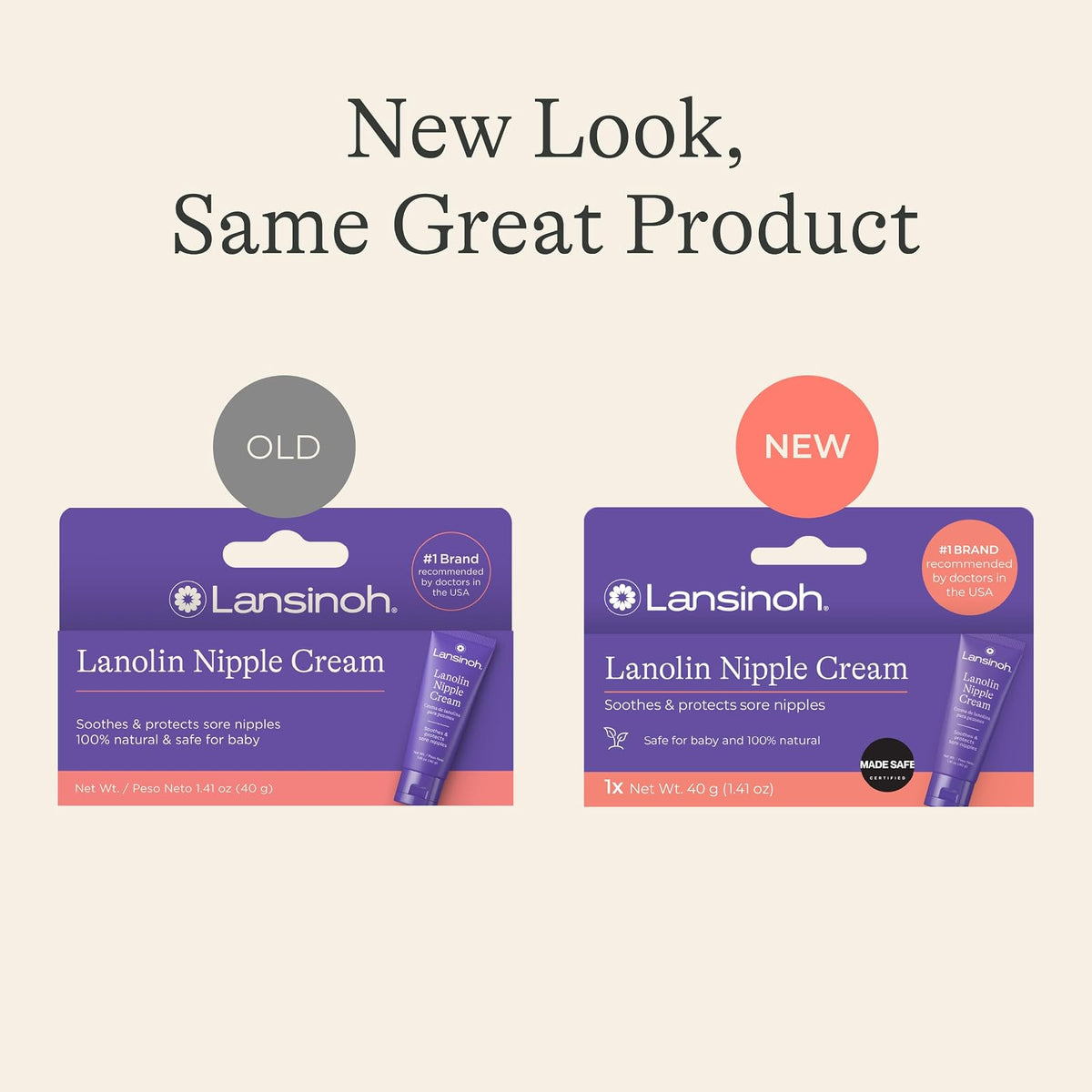 Lansinoh Crema Lanolina HPA para el Pezón, 40 ml, 100% Natural, Calma y Protege Pezones Agrietados y con Dolor, Multicolor