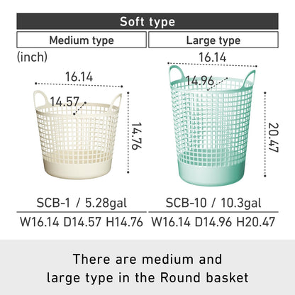 Like-it Storage Basket SCB-1 | Mint Blue, W16.14 x D14.57 x H14.76 in, Round, Portable, Waterproof Plastic