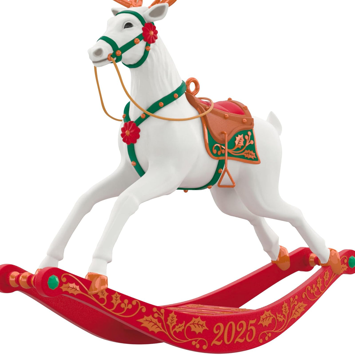 Hallmark - Adorno navideño de Recuerdo 2025, Reno mecedor 2025, Regalos para fanáticos de los Recuerdos