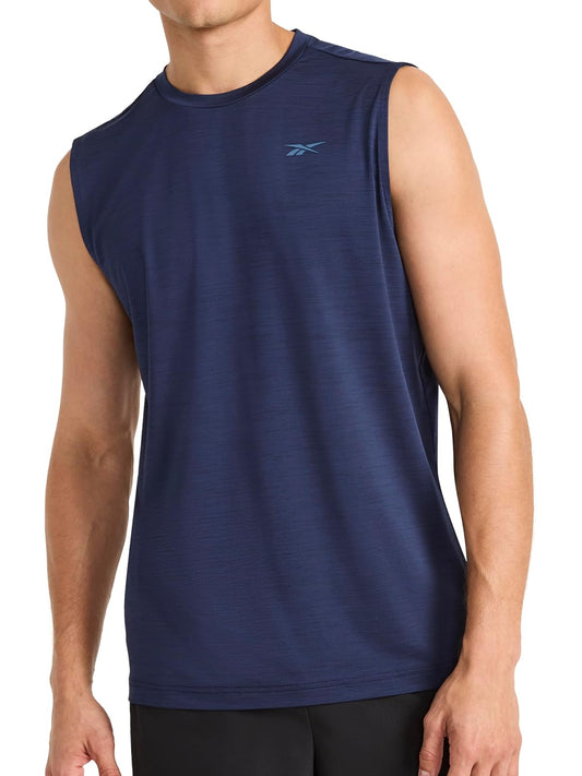 Reebok Apparel Gains Muscle Parte Superior para Hombre - CH - Vector Navy Heather
