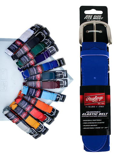 Rawlings - Cinturón ajustable | béisbol/softball de lanzamiento rápido, talla única (18-36 pulgadas), varios colores - 18"-36" - Azul Royal