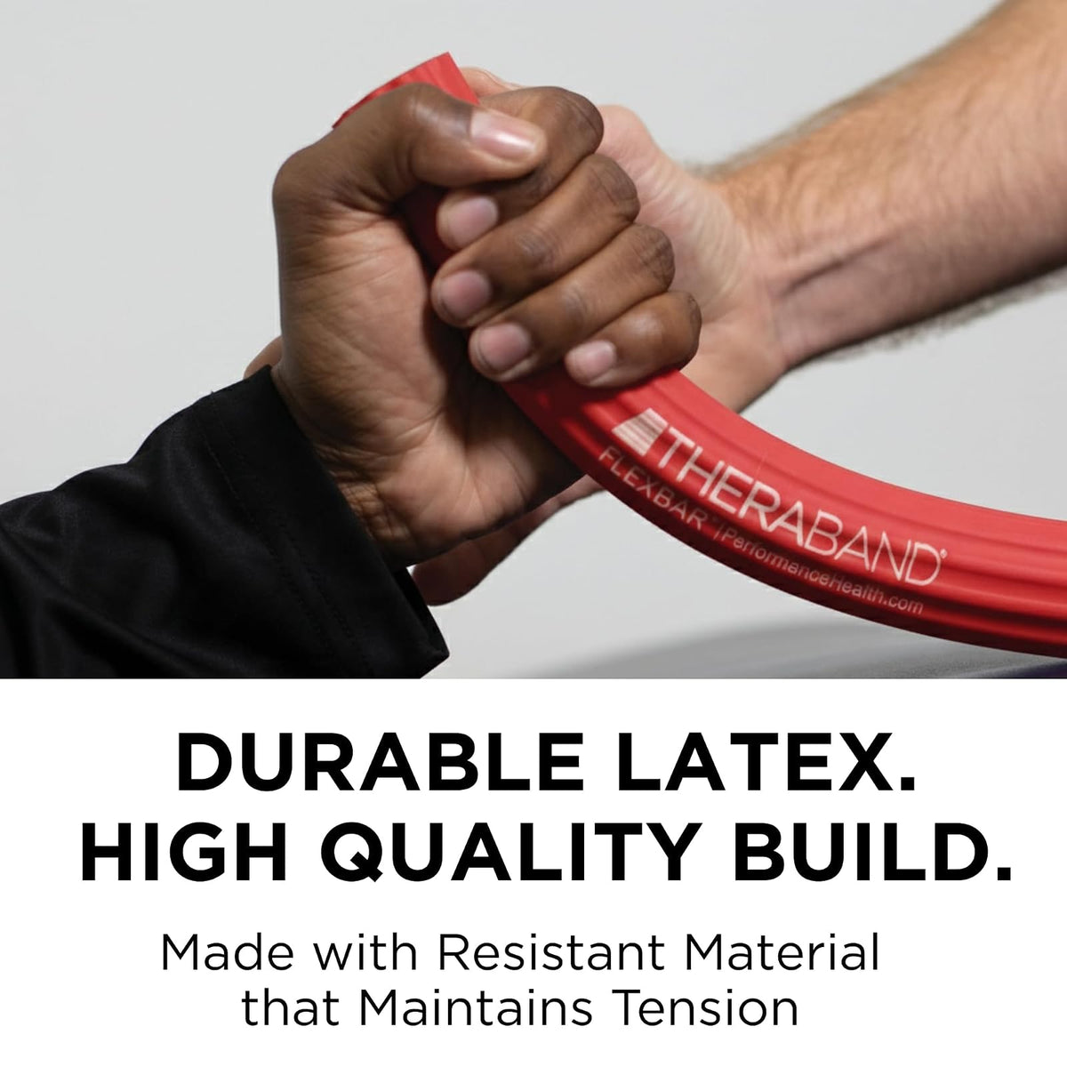 TheraBand FlexBar Resistance Bar For Improving Grip Strength, Tennis Elbow, Golfers Elbow, Tendonitis, Red, Light, Beginner Level 2