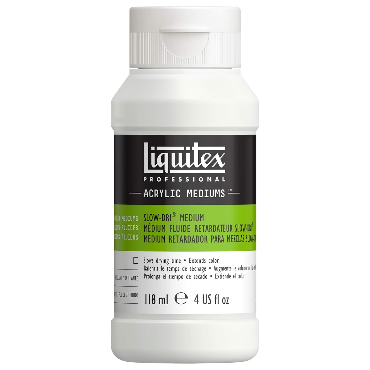 Acrylic ADDITIVE 6304 Medio retardador de Secado Liquitex 118ml. | Extiende el tiempo abierto del color/medio en un 40%, se puede mezclar y trabajar durante más tiempo