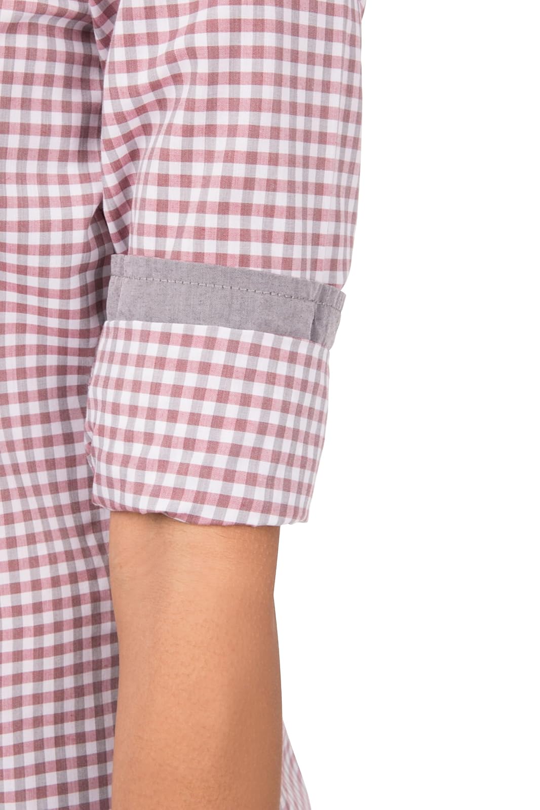 Chef Works Women's Modern Gingham Long Sleeve Dress Shirt