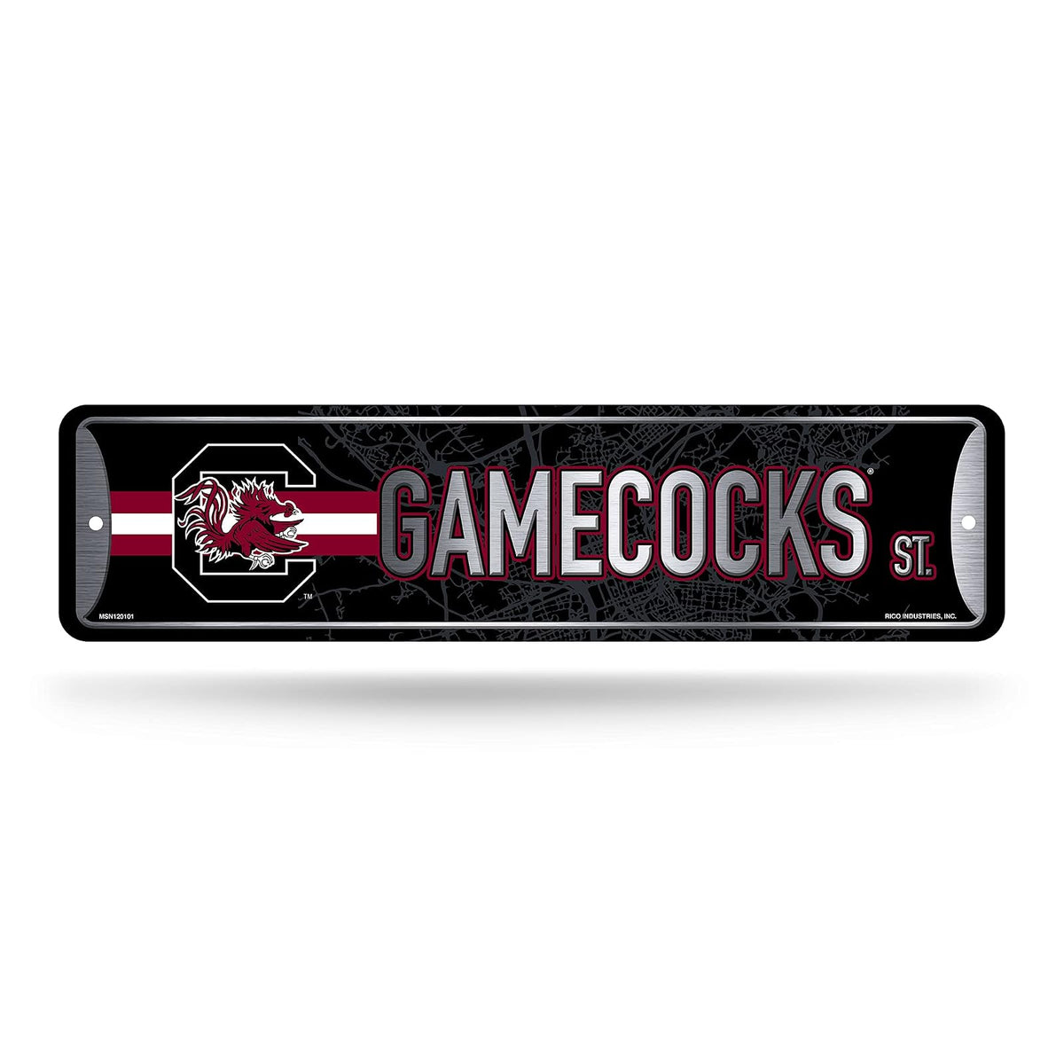 Rico Industries Letrero de Metal NCAA Notre Dame Fighting Irish - South Carolina Gamecocks