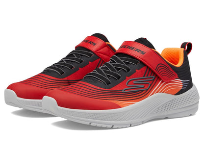 Skechers Microspec Advance Tenis para Niños - 14.0 cm - Rojo - Negro