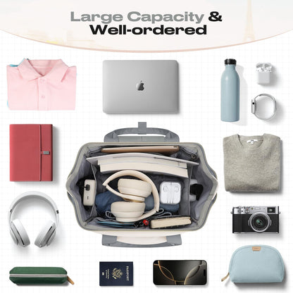 Maelstrom Mochila para Laptop 15.6-17.3" con Lonchera Térmica Mujer Hombre | Capacidad 25L, Aislamiento Térmico 3-5h, Puertos USB y Tipo-C, Antirrobo, Impermeable. Ideal Viajes y Desplazamientos