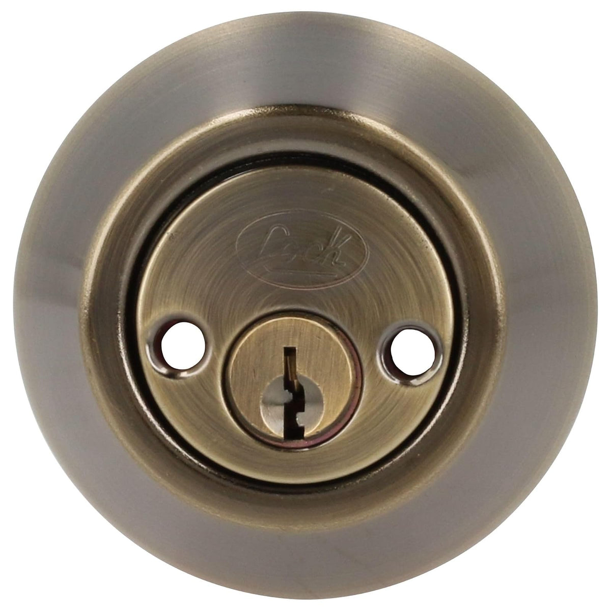 Lock 14CE Cerrojo residencial función doble, latón antiguo, llave estándar, blíster