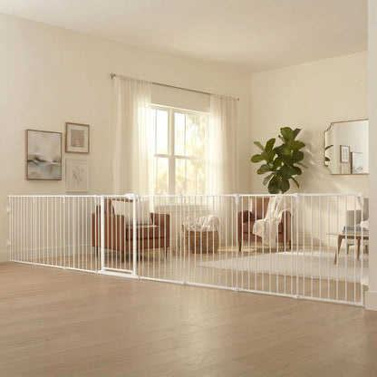 Regalo 192-Inch Super Wide ajustable Baby Gate and Play Yard, 4 en 1, kit de bonificación, incluye 4 paquetes de soportes de pared