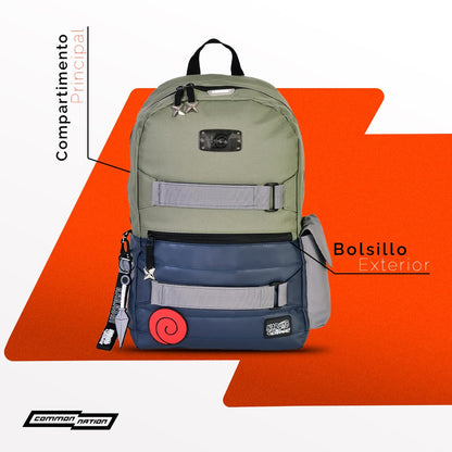 Naruto NTS005-BP156A Mochila Kakashi 19L, Verde, Grande