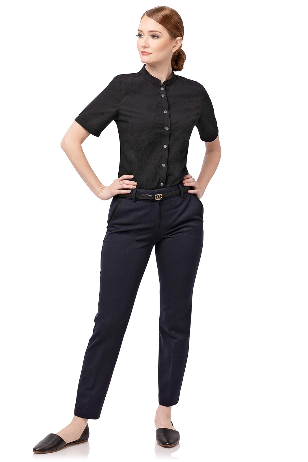 Chef Works Playera para Mujer. Camisa Abotonada para Mujer