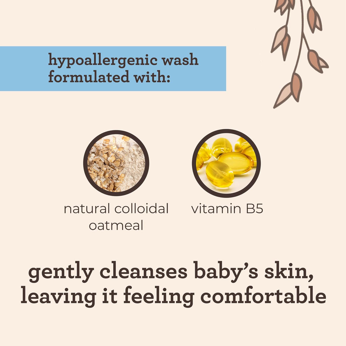 Aveeno Baby Cleansing Therapy Body Wash | 8 oz, avena natural, provitamina B5, hipoalergénico, piel sensible y propensa al eccema