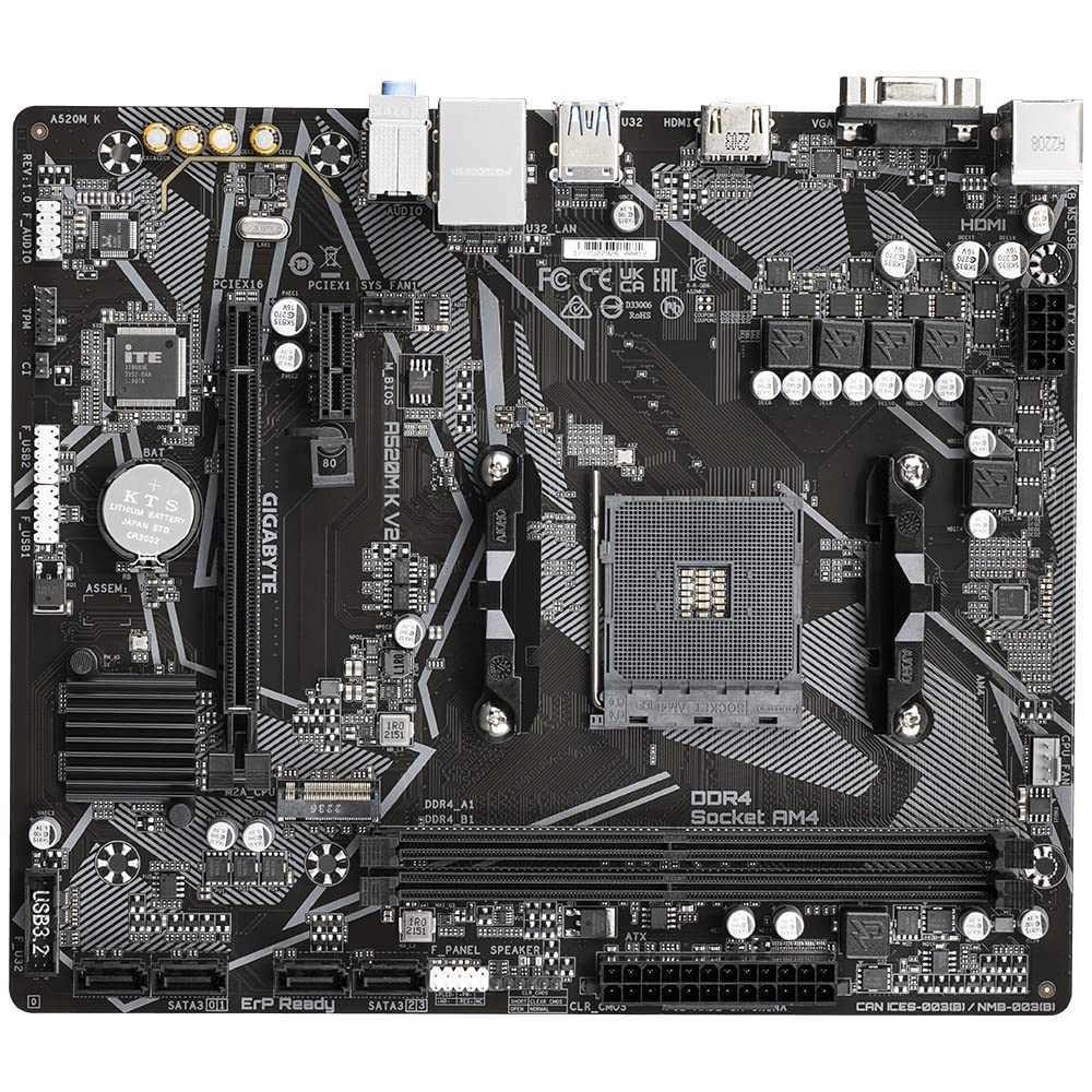 GIGABYTE A520M K V2 Placa Base MicroATX [con chipset AMD A520] MB6136