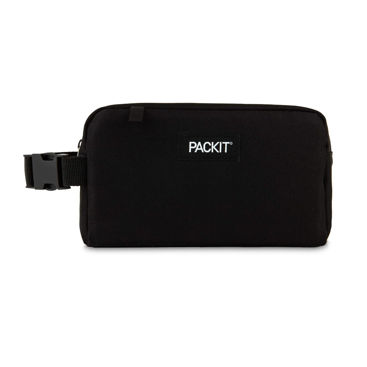 PackIt Caja de aperitivos congelable, color negro | Bolsas de hielo integradas, tecnología EcoFreeze+, mini refrigerador, aperitivos de oficina, almuerzos pequeños