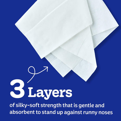 Kleenex Ultra Soft, 3 Flat Boxes, Soft Facial Tissue, 120 Tissues per Box, 3-Ply