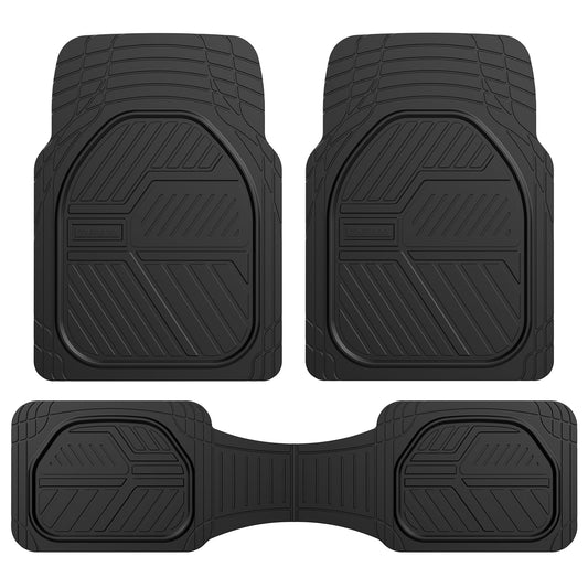 Coverado Juego Completo de Alfombrilla de Goma para Automóviles Negro, Negro, Negro, para Todo Tipo de Clima/s