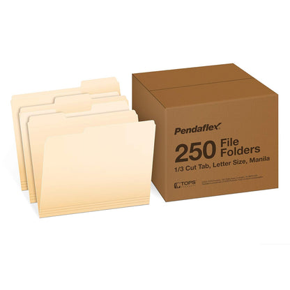 Pendaflex Essentials Fólder Manila Tamaño Carta - Corte a 1 - , caja de 250