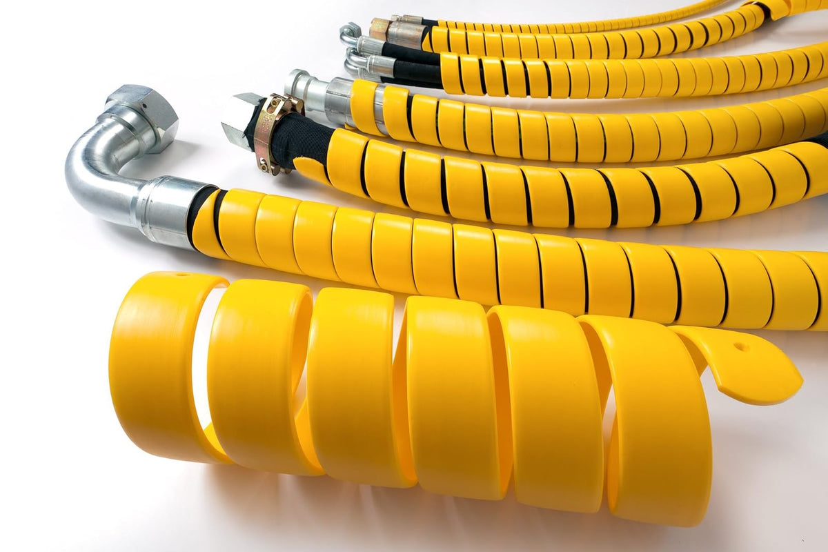 Safe-Spiral Protector de Manguera en Espiral 1,25 Pulgadas 20 Pies Amarillo
