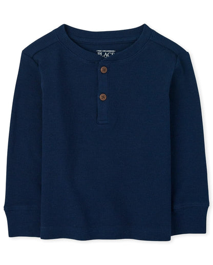 Playera Térmica Henley Manga Larga The Children's Place para Niño - Tidal - 4T