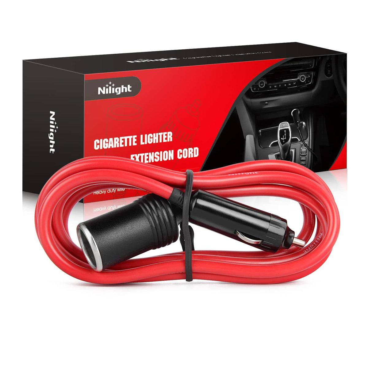 Nilight 250 Conectores de Pala Termorretráctiles 22-10 AWG - Cigarette Lighter Extension Cord