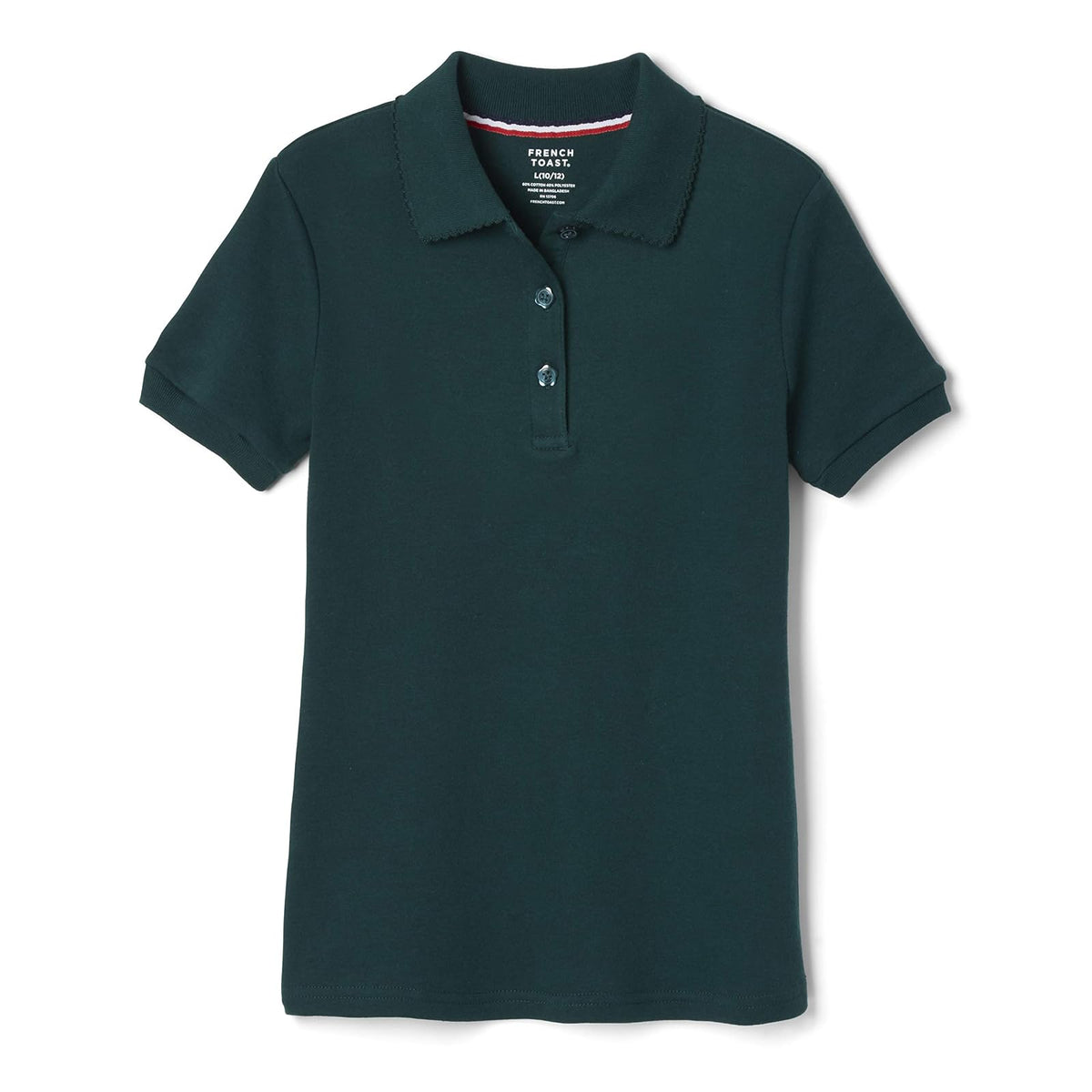 French Toast Polo Escolar Manga Corta Cuello Picot Niña - 14-16 Extra amplio - Verde cazador