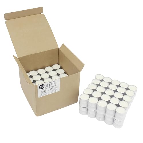 Stonebriar dtl-100 – 8 larga quema velas – 8 horas – blanco – sin perfume – 100 unidades, Blanco, 200 Pack (6-7 Hour), 1, 100