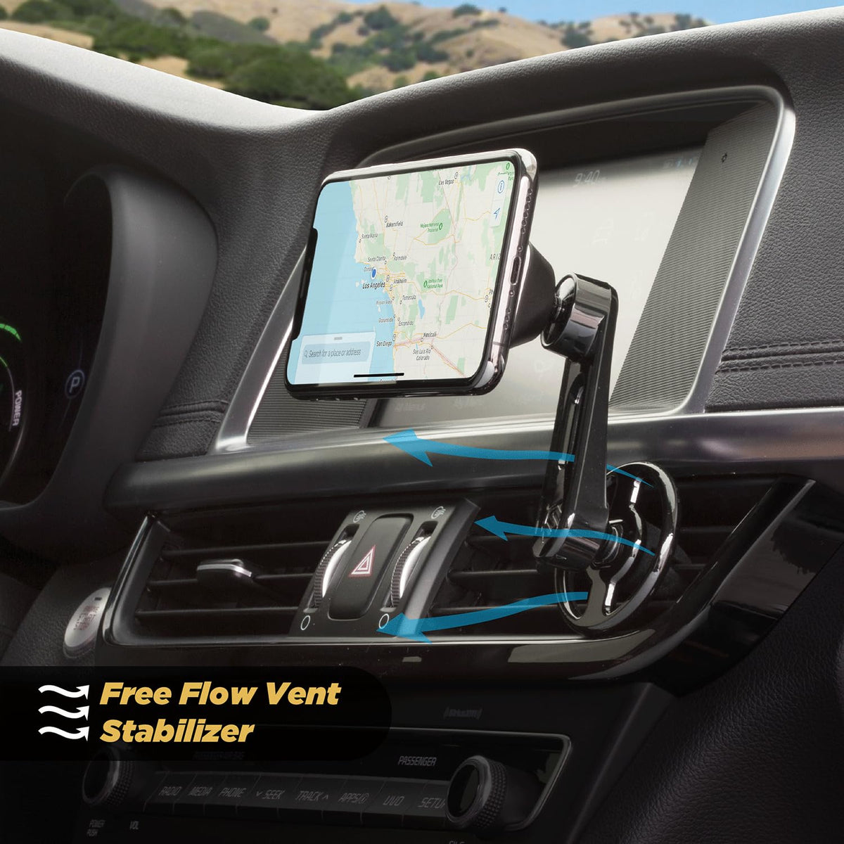Scosche MM2VP2SR-SP MagicMount Pro FreeFlow - Soporte magnético para teléfono de Automóvil, Soporte magnético Fuerte para iPhone y Android, Soporte magnético Seguro para teléfono Celular, Soporte