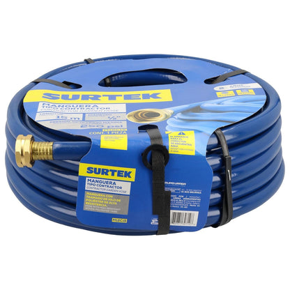 Surtek M12C15 Manguera para jardín contractor con conector metálico 1/2", 15 m