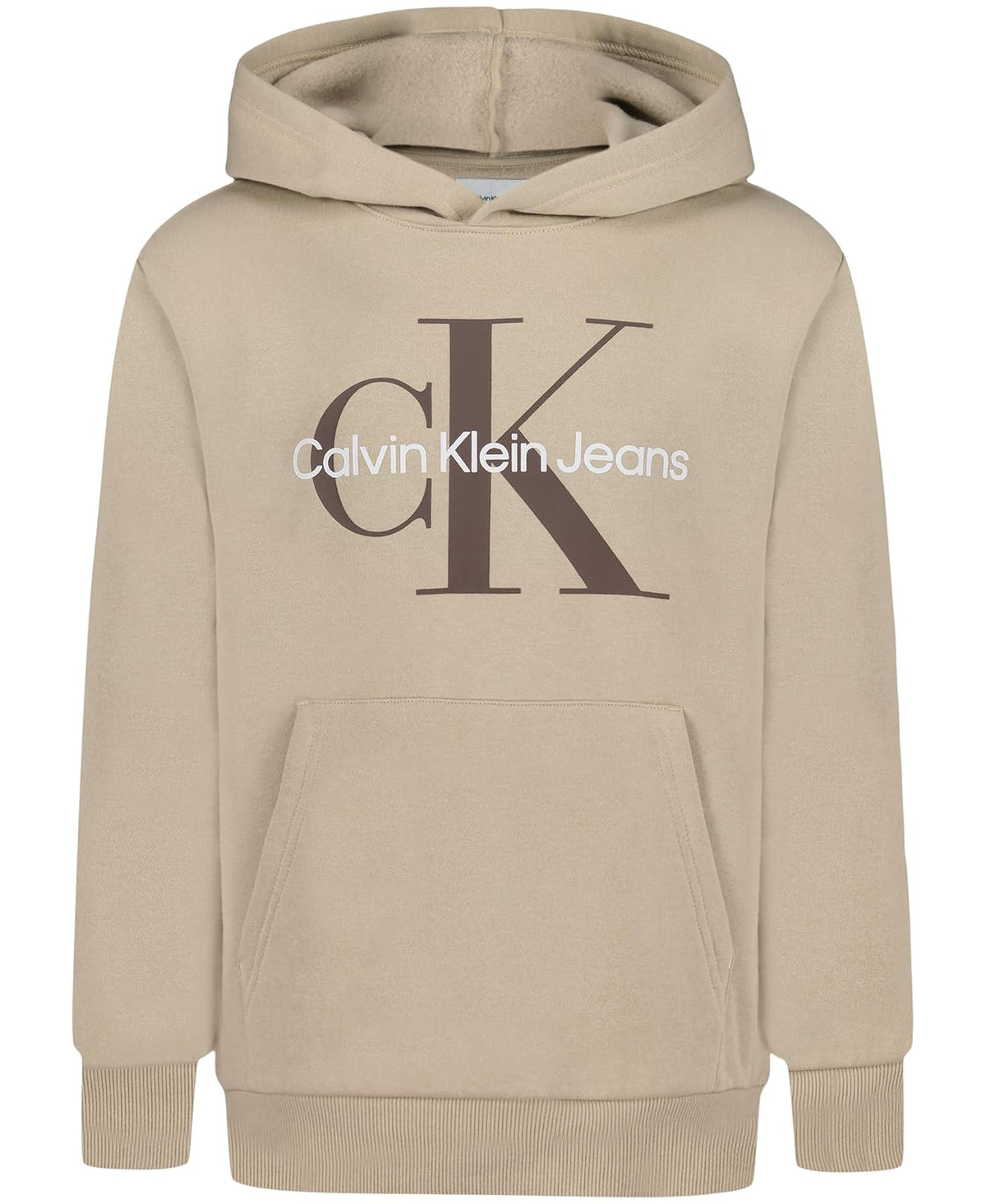 Calvin Klein Sudadera con Capucha de Manga Larga para Niño - 10-12 - Old School Island Fossil