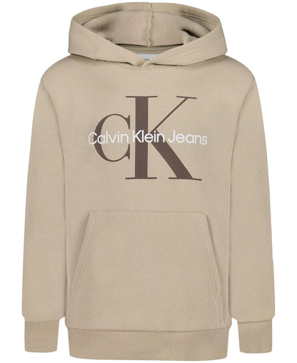 Calvin Klein Sudadera con Capucha de Manga Larga para Niño - 10-12 - Old School Island Fossil