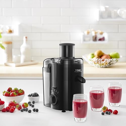 T-fal Extractor de Jugo Frutelia Plus 950 ml | Jugos recién hechos, sin esfuerzo. Obtén lo mejor de las vitaminas y minerales de cada fruta. Capacidad de 950 ml ZE3708MX