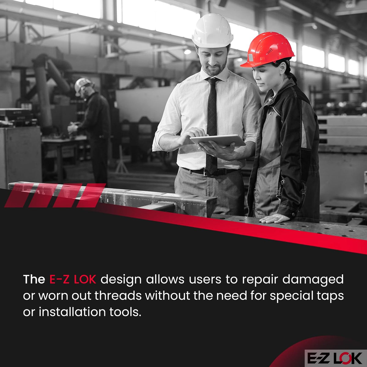 E-Z Lok Inserto roscado externamente, acero inoxidable 303, roscas internas de 3/8"-16, roscas externas de 9/16"-12, 0.5" de longitud, fabricado en Estados Unidos (paquete de 5) | Construcción de acero inoxidable, diseñado para aplicaciones de reparación 