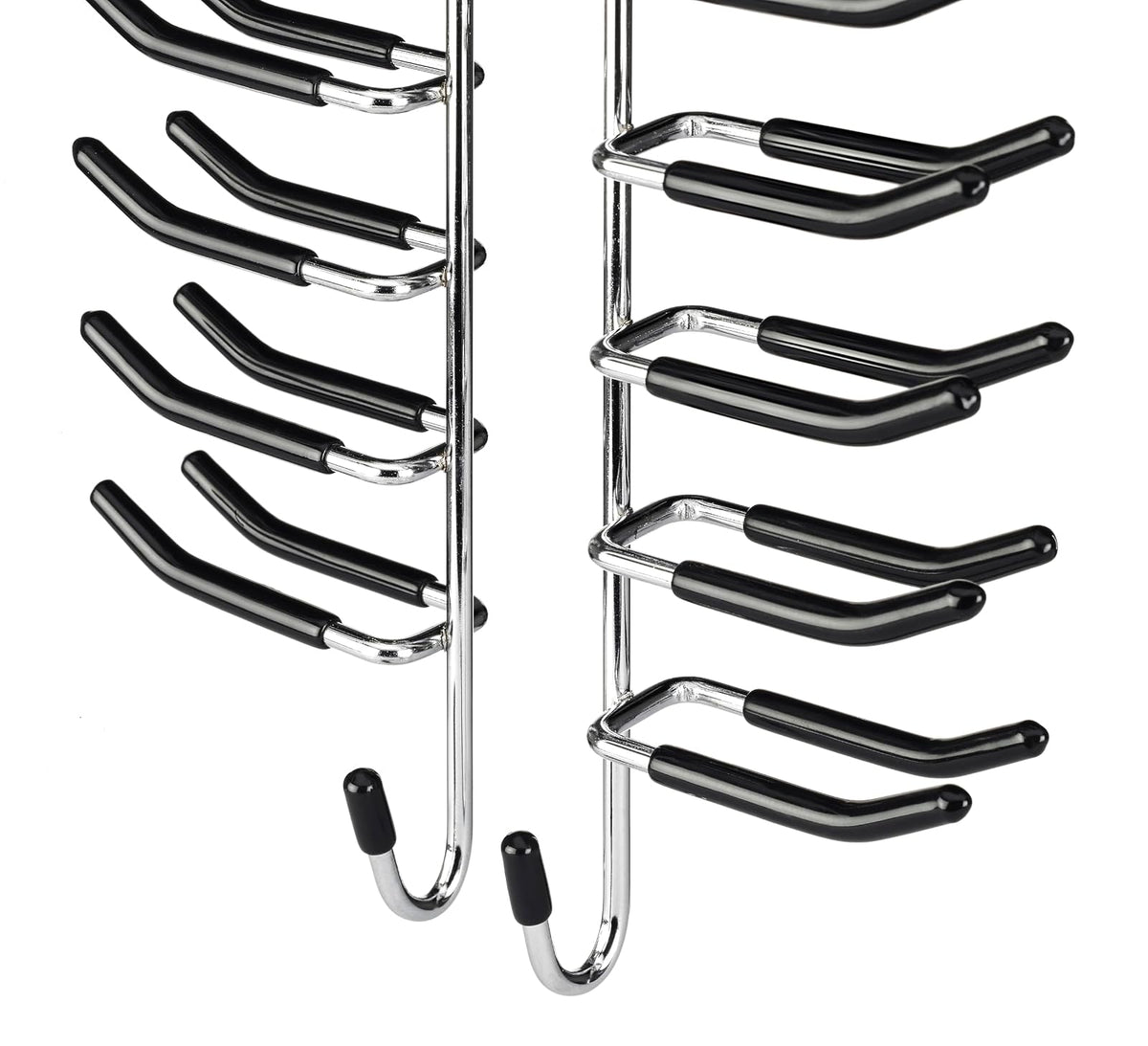 Whitmor Percha giratoria para Corbatas con Trabillas para cinturón, Cromo/Negro