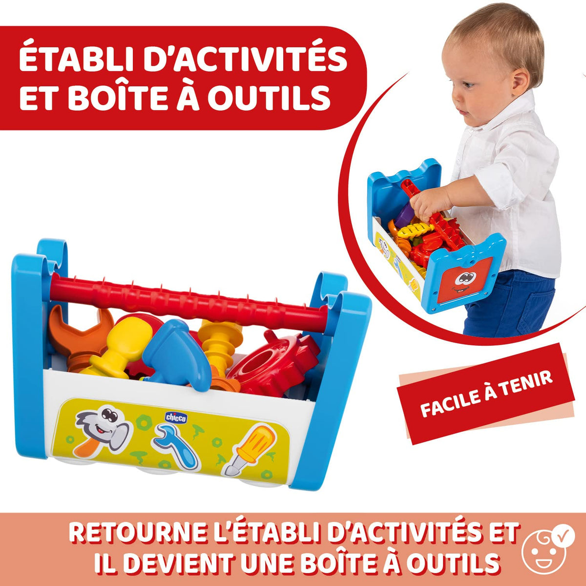 Chicco Juguete 2 en 1 para Caja de Herramientas