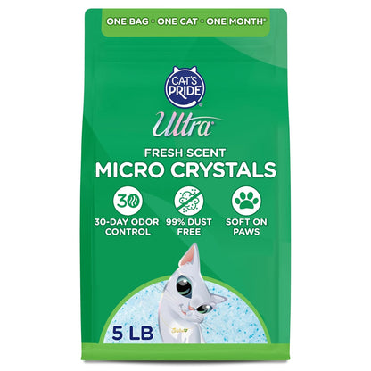 Ultra Pet Arena de Microcristales de Sílice para Gato Control de Olor - No Aglutinante - Con Olor