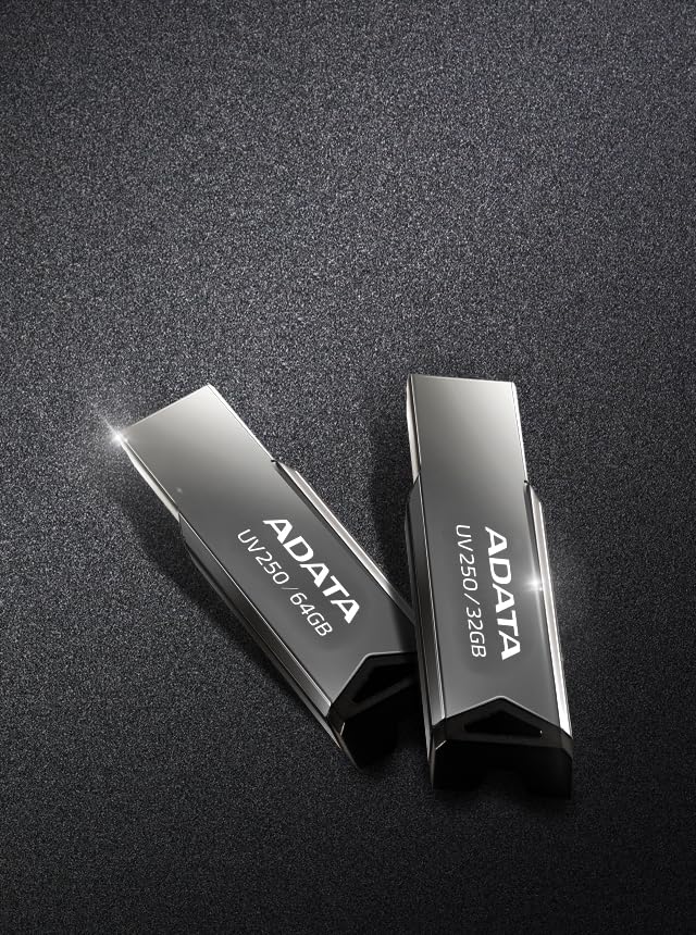 ADATA 16 GB Memoria Flash USB 2.0 Color Plata con Negro (Modelo UV250)