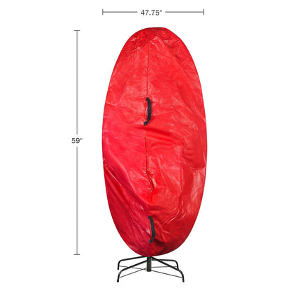 Elf Stor - Cubierta para árbol de Navidad de primera calidad, color rojo, tamaño mediano para árbol de 6 pies
