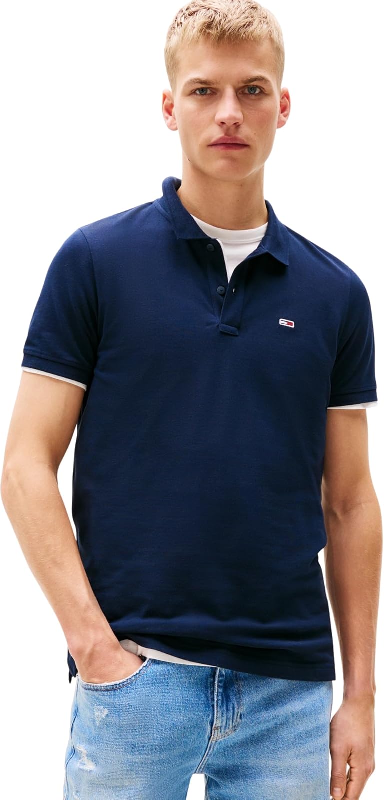 Tommy Hilfiger Polo Casual para Hombre - M - Azul Marino