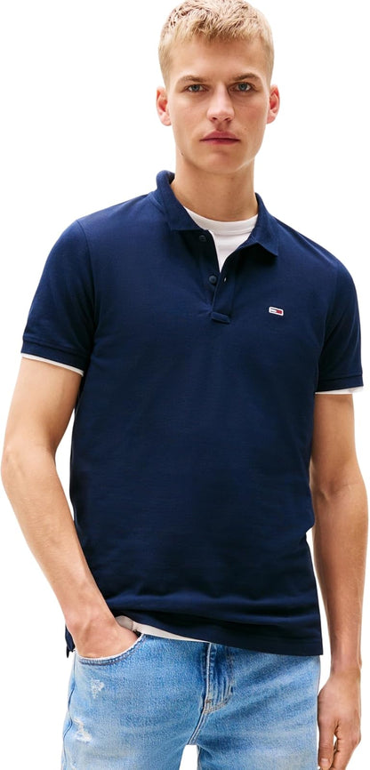 Tommy Hilfiger Polo Casual para Hombre - M - Azul Marino