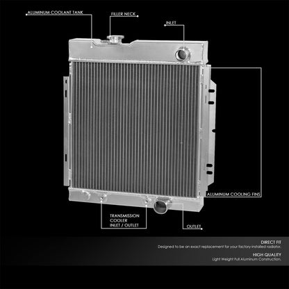 DNA Motoring RA-FM64-3 Radiador de Carreras de Aluminio, Metálico