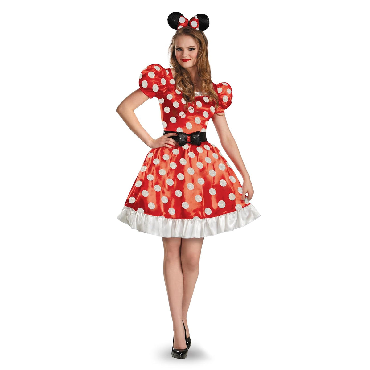 Disguise Disfraz clásico de Minnie Mouse rojo Disfraz clásico de Minnie Mouse rojo Mujer - X-Large (18-20) US - rojo