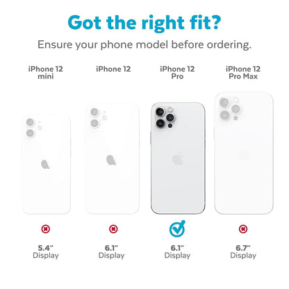 Speck Products Presidio Perfect-Clear + Glitter iPhone 12, iPhone 12 Pro, Funda Transparente con Purpurina Dorada/Transparente
