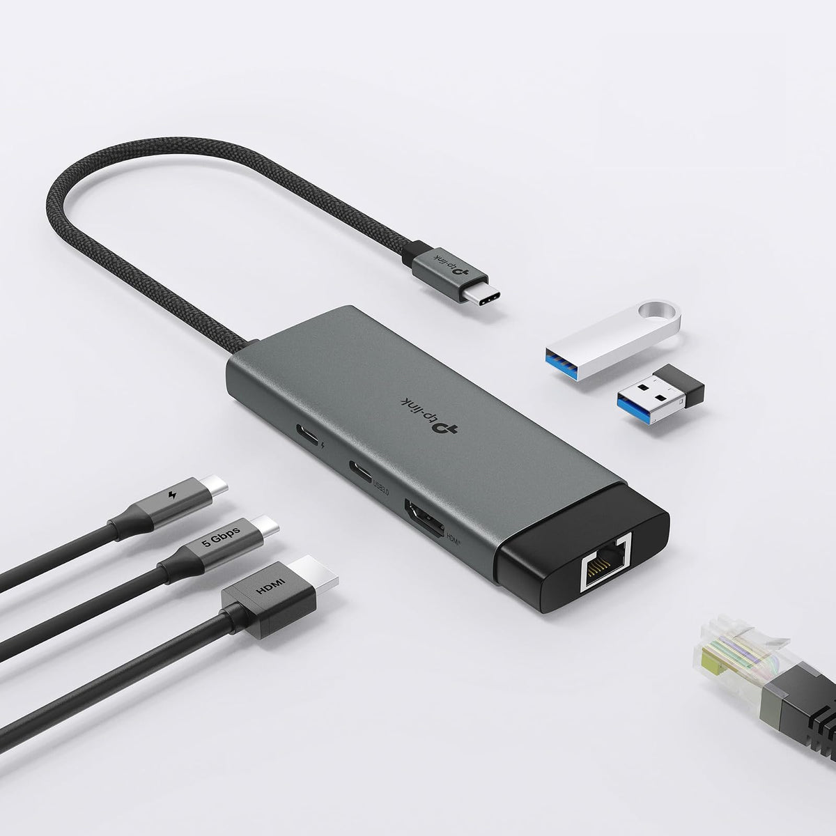 TP-Link UH9120C Hub USB-C 9 en 1, HDMI 4K, PD 100W, Ethernet Gigabit - Hub USB-C 6 en 1 con Ethernet y HDMI