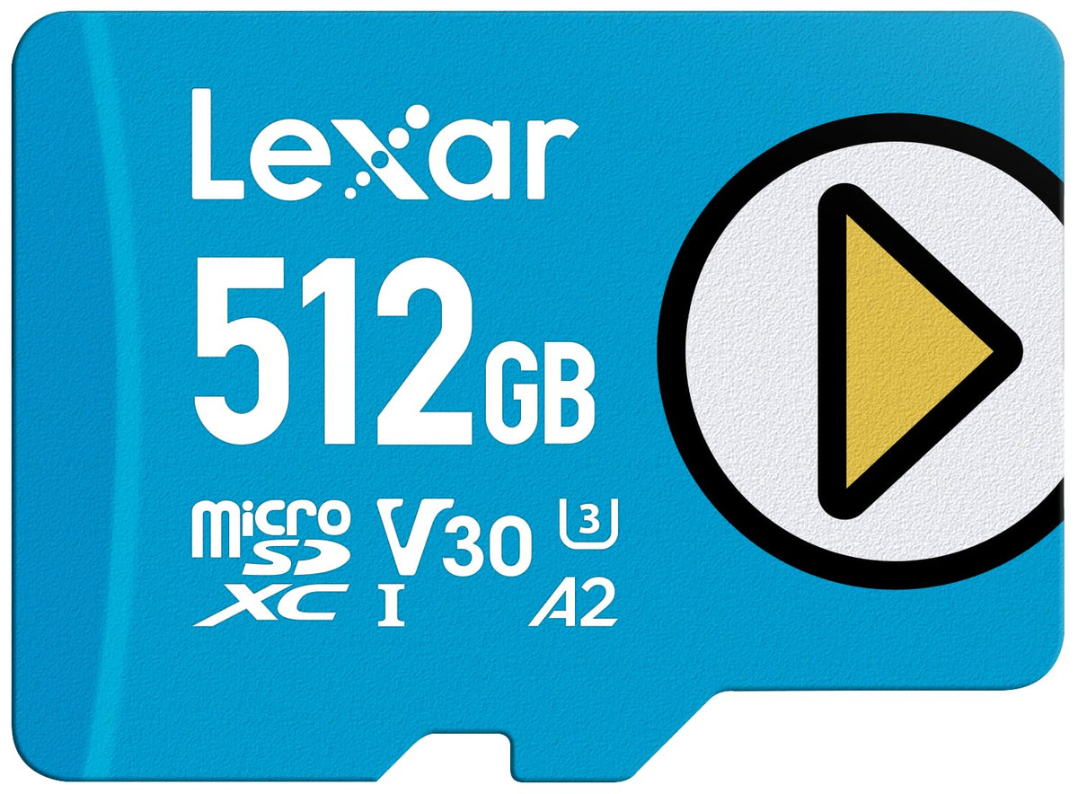 Lexar Play Pro Tarjeta microSD Express, hasta 900/600 MB/s, Gaming - 512GB - Solo - PLAY BLUE (160 MB - s)